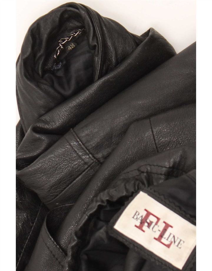 veste en cuir homme vintage UK 42 XL Noir