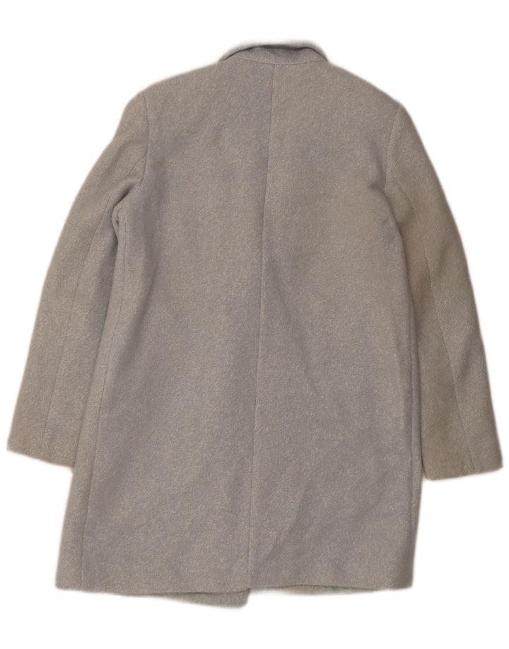 Zara Manteau surdimensionné à double boutonnage pour femme UK 6 XS Bleu moucheté