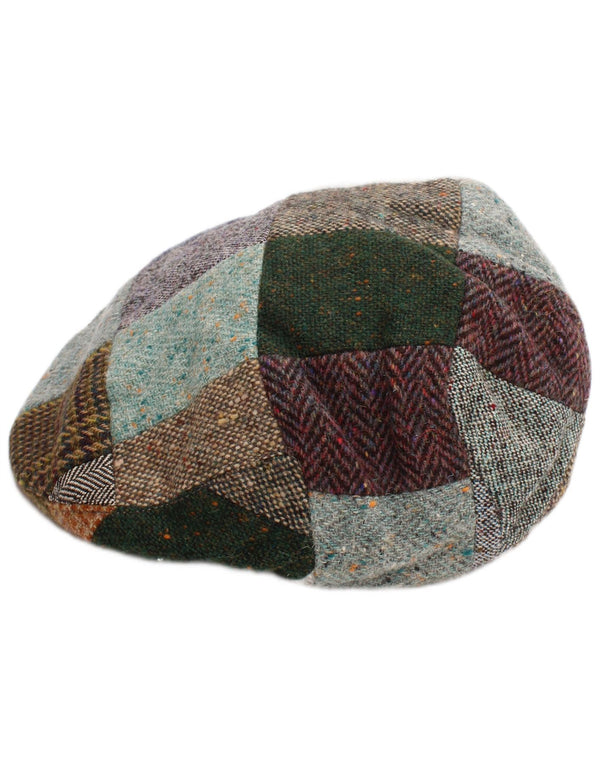 Jonathan Richard Womens Flat Cap Large Multicoloured Patchwork Wool Classic