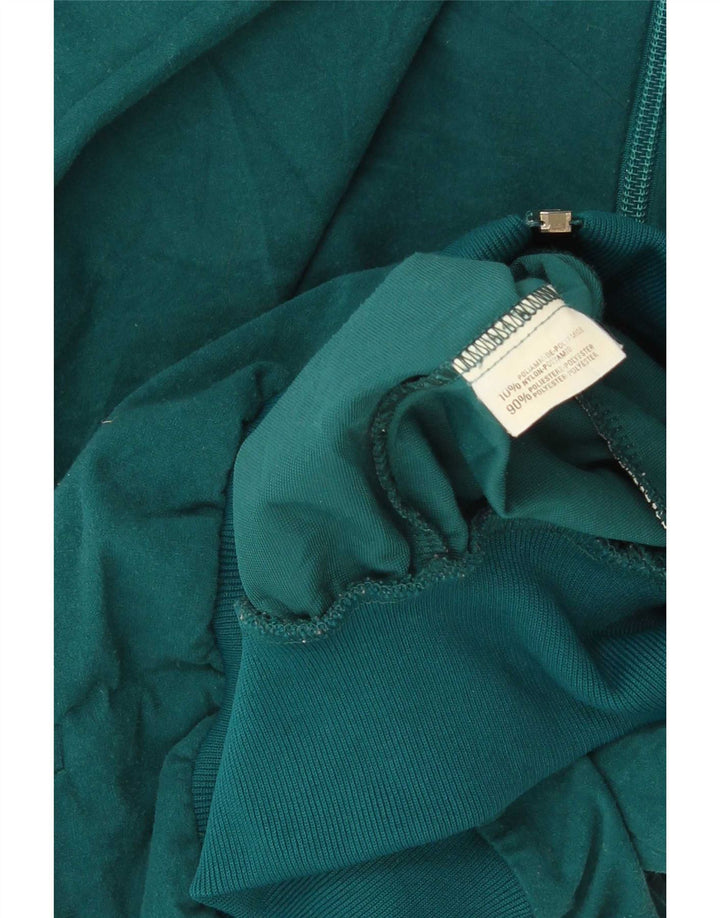 Asics Veste de survêtement pour femme IT 46 Large Vert Colourblock Retro