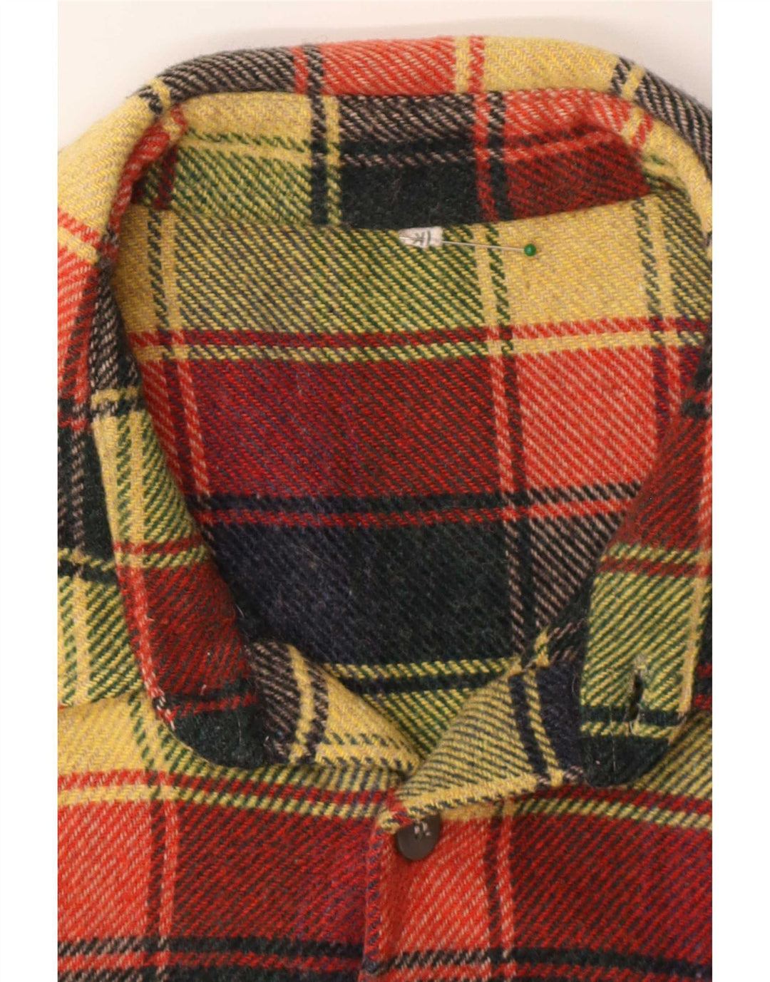 vintage Chemise en flanelle pour hommes XL Laine à carreaux multicolore