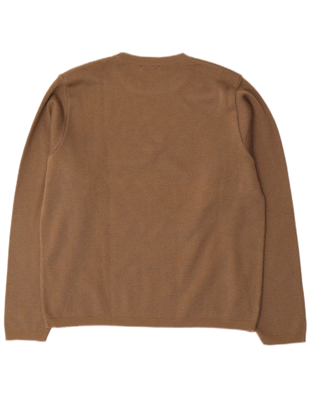 Trussardi Jeans Pull Col Ras Du Cou Laine Marron Moyen Homme