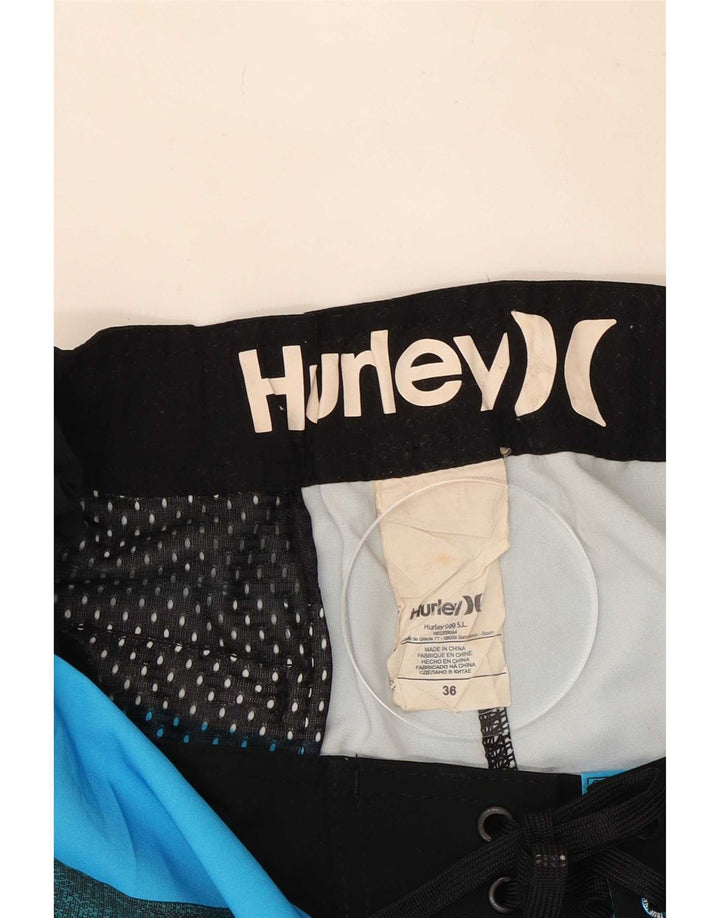 Hurley Short de bain homme grand bleu rayé polyester