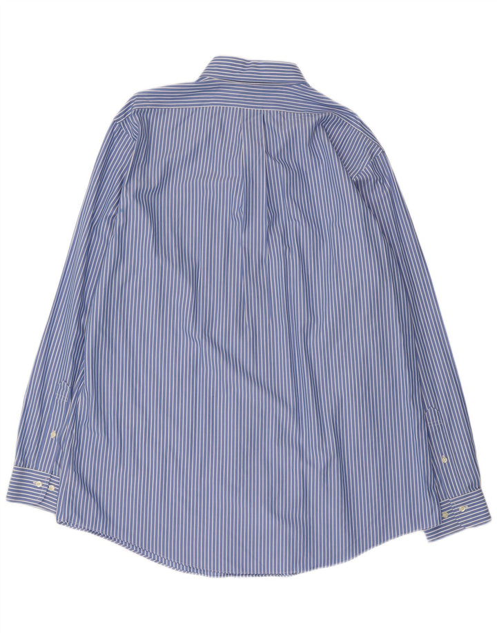 Brooks Brothers Chemise Regent Homme Taille 17 1/2 XL Coton rayé bleu