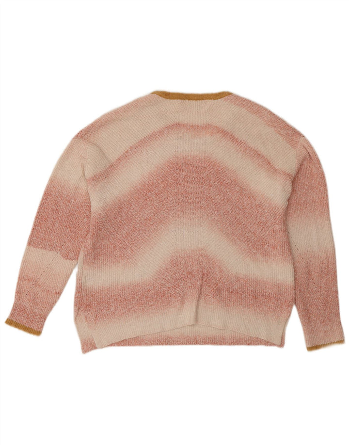 White Stuff Pull ras du cou pour femme UK 12 Rose moyen rayé