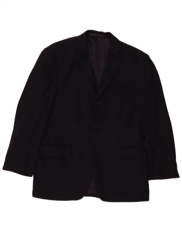 Marks & Spencer Veste blazer à 3 boutons pour homme UK 38 Bleu marine moyen Laine vierge
