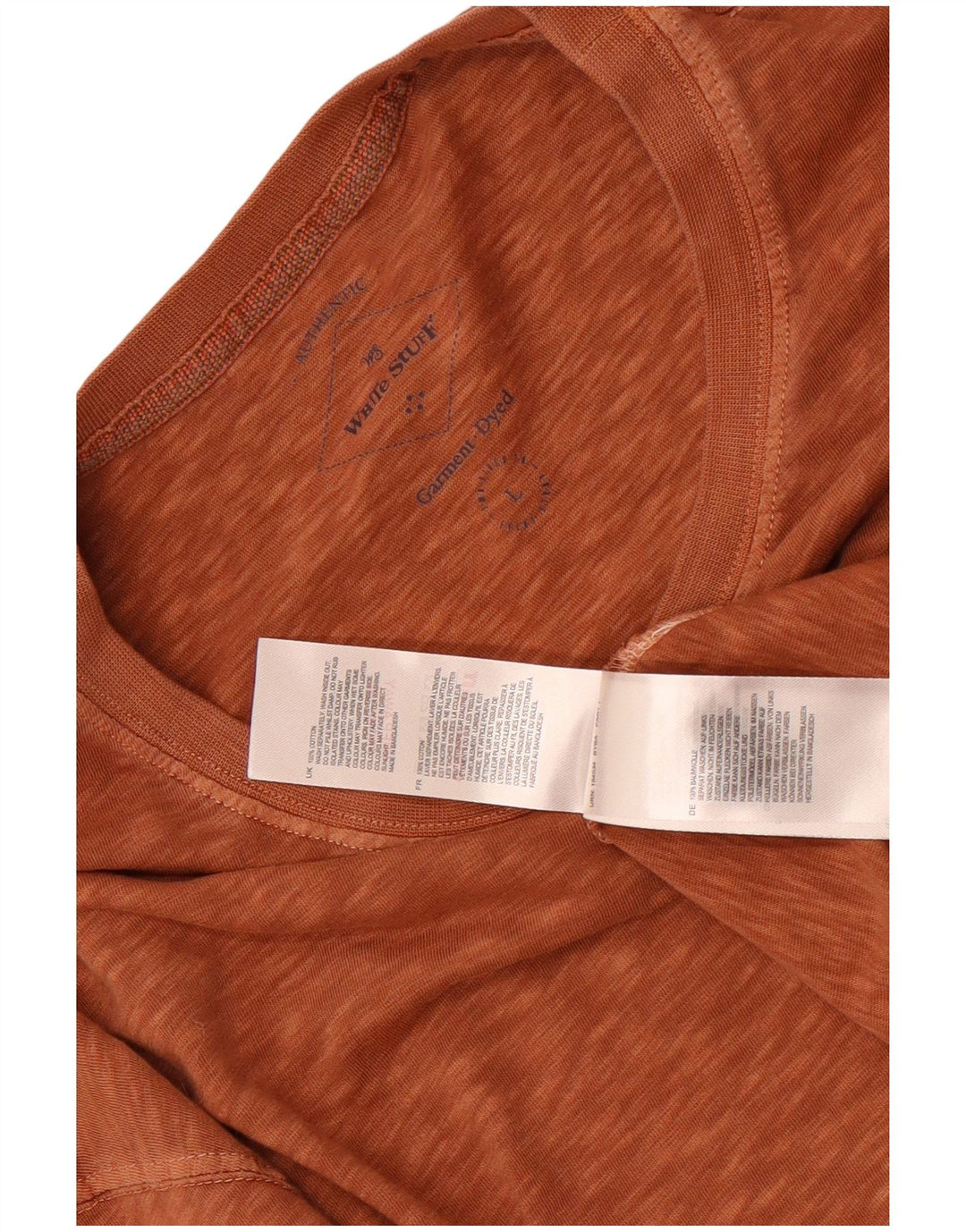 Top White Stuff Homme Manches Longues Large Marron Moucheté Coton