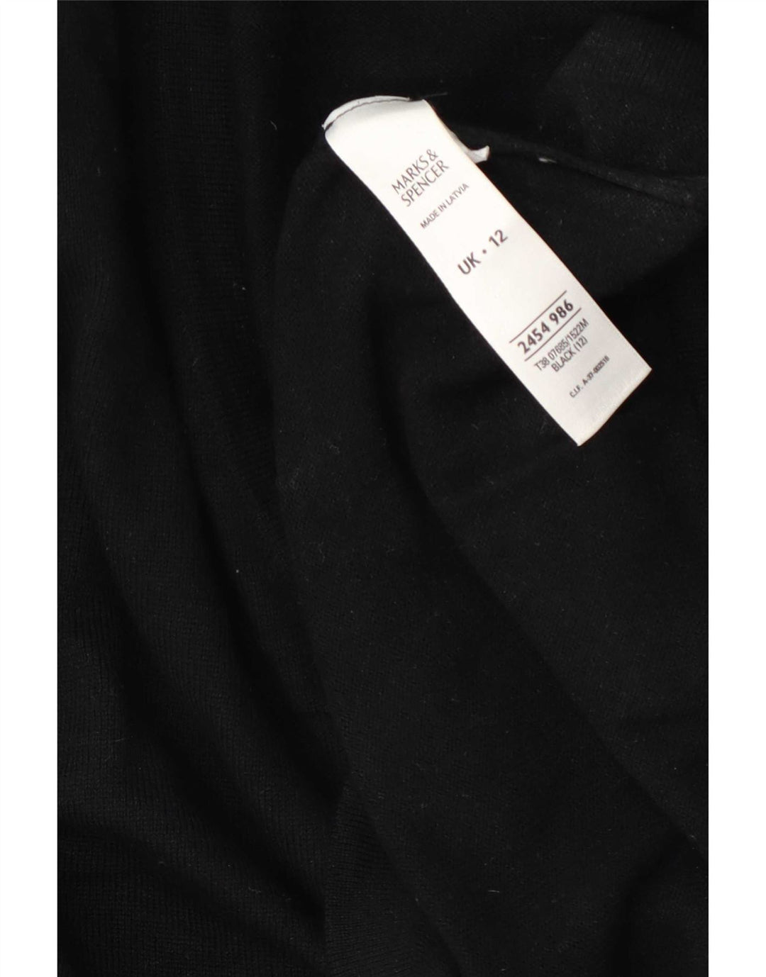 Marks & Spencer Pull cardigan coupe régulière pour femme UK 12 laine noire moyenne