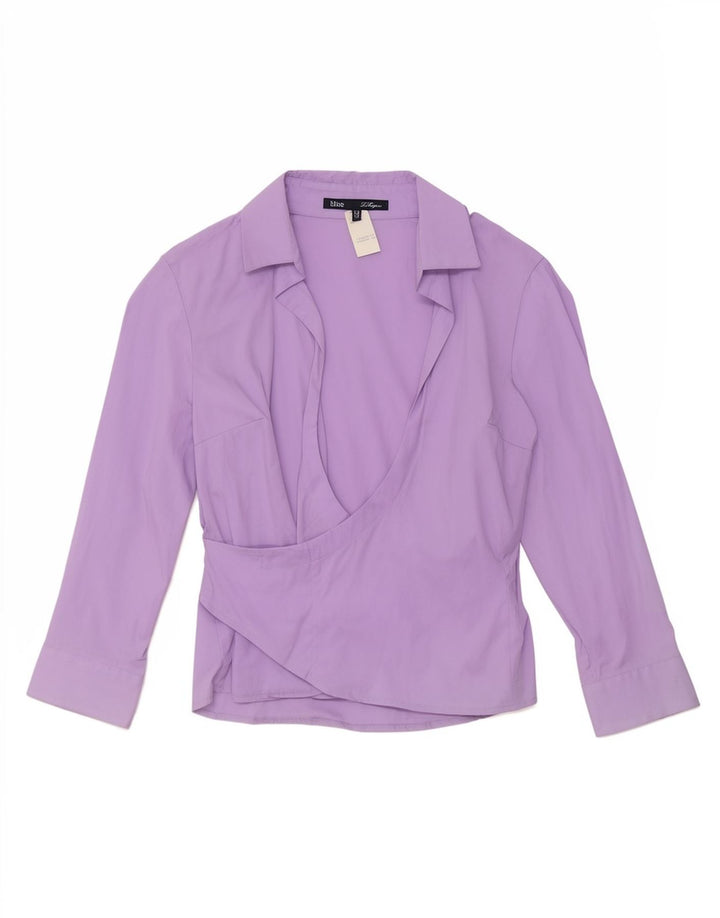 Les Copains Femme Pull-Shirt IT 42 Violet Moyen Coton