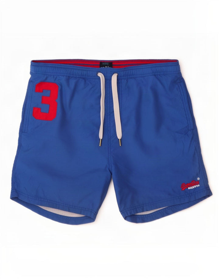Superdry Short de Bain Graphique Homme Large Bleu Polyester