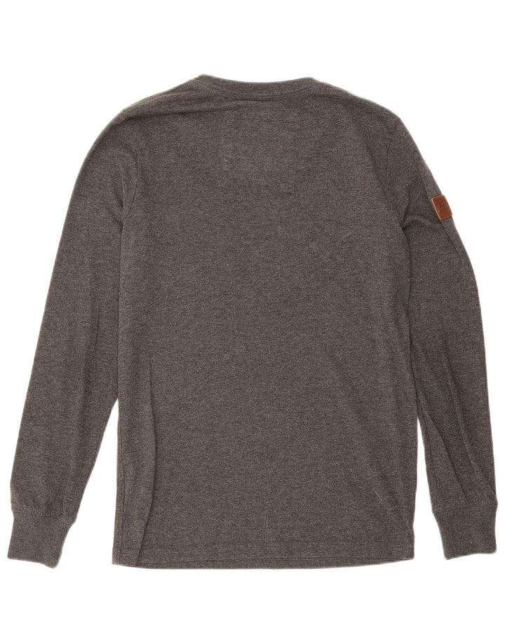 Superdry Haut à manches longues pour homme en coton gris petit