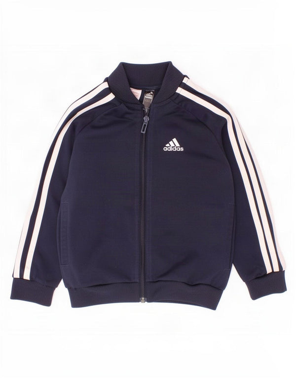 Adidas Veste de Survêtement Garçon 3-4 Ans Bleu Marine Coton
