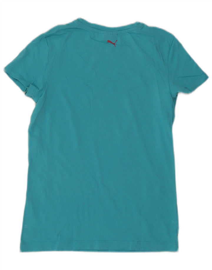 Puma T-shirt graphique pour femme UK 12 Bleu moyen