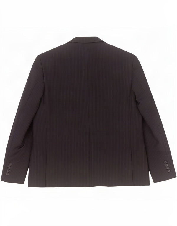 Marks & Spencer Mens Short Blazer Jacket UK 44 XL Navy Blue Pinstripe