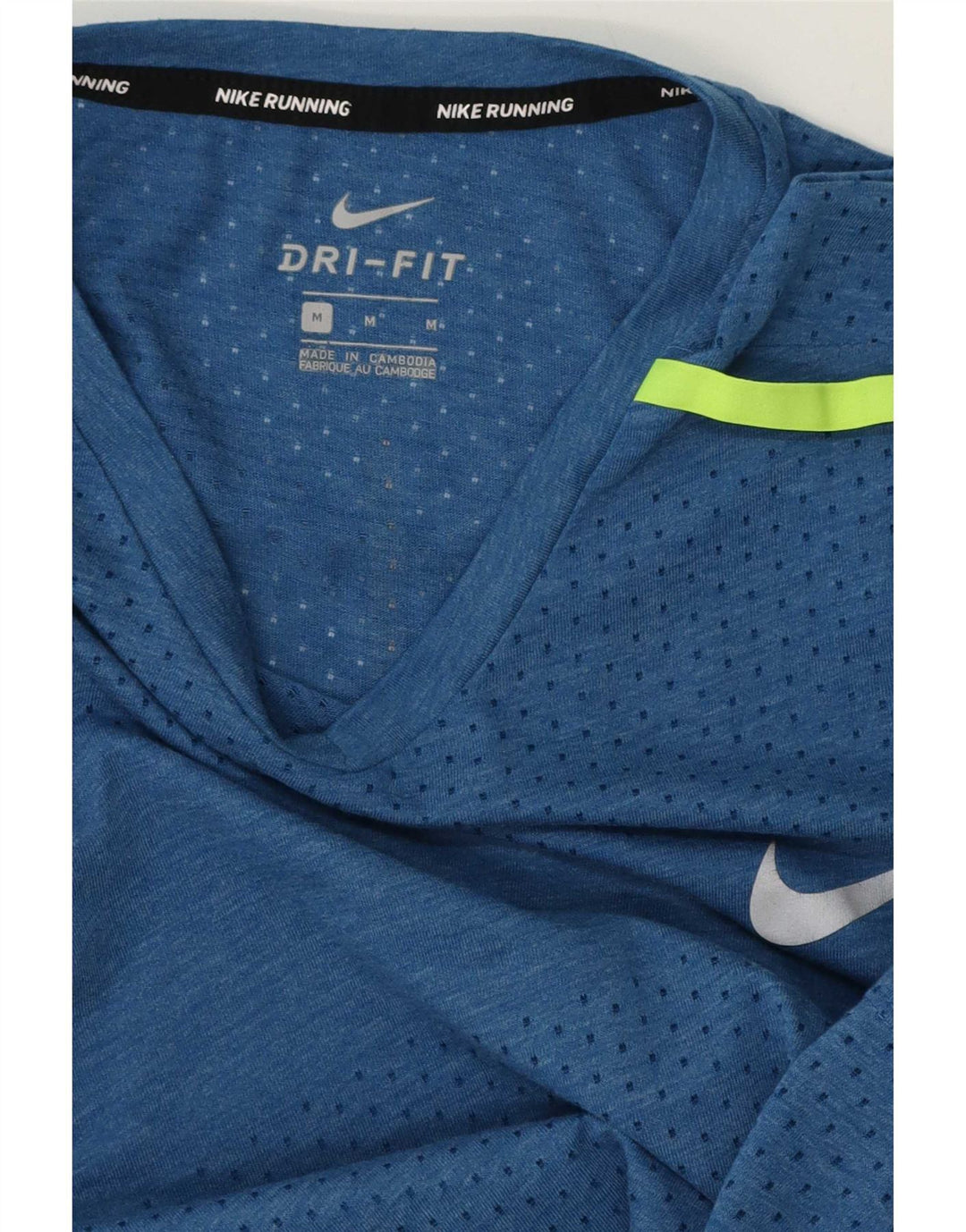 Nike Homme Dri Fit T-Shirt Haut Bleu Moyen