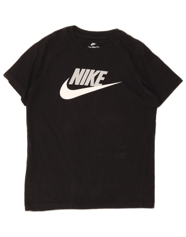 Nike Garçon Graphic T-Shirt Top 10-11 ans Coton Noir Moyen