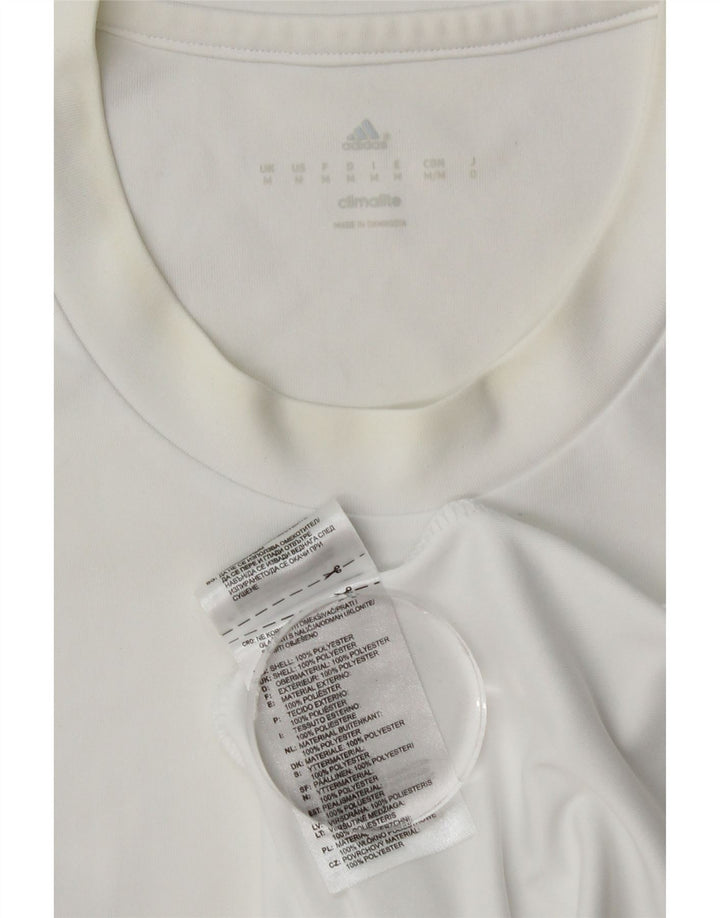 Adidas Hommes Climalite T-Shirt Haut Moyen Blanc Polyester