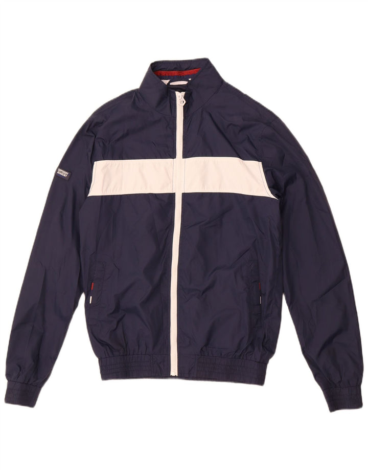Superdry Veste de survêtement pour femme UK 10 Small Bleu marine Colourblock