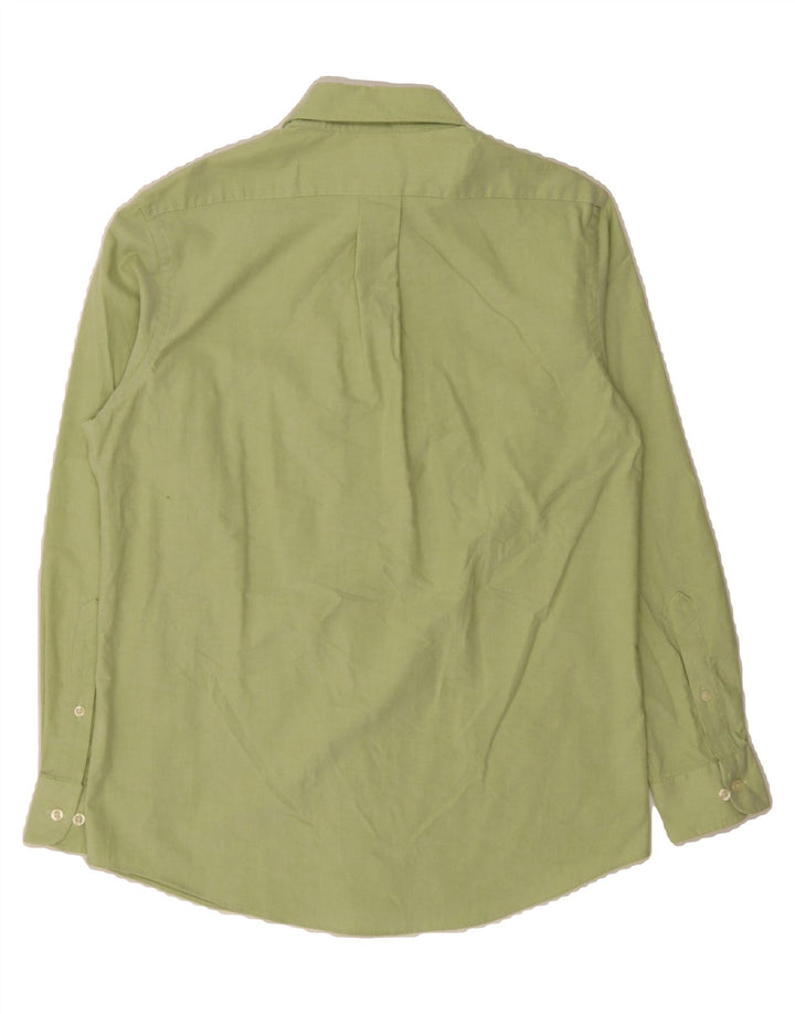 CHAPS Mens Slim Fit Shirt Size 15 1/2 Medium Green Cotton Vintage Chaps and Second-Hand Chaps from Messina Hembry 