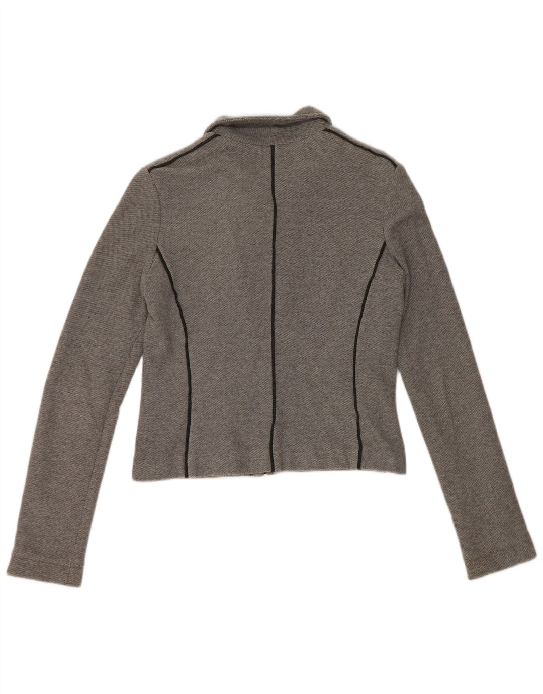 Pinko Veste Bomber Courte Femme UK 12 Coton Gris Moyen