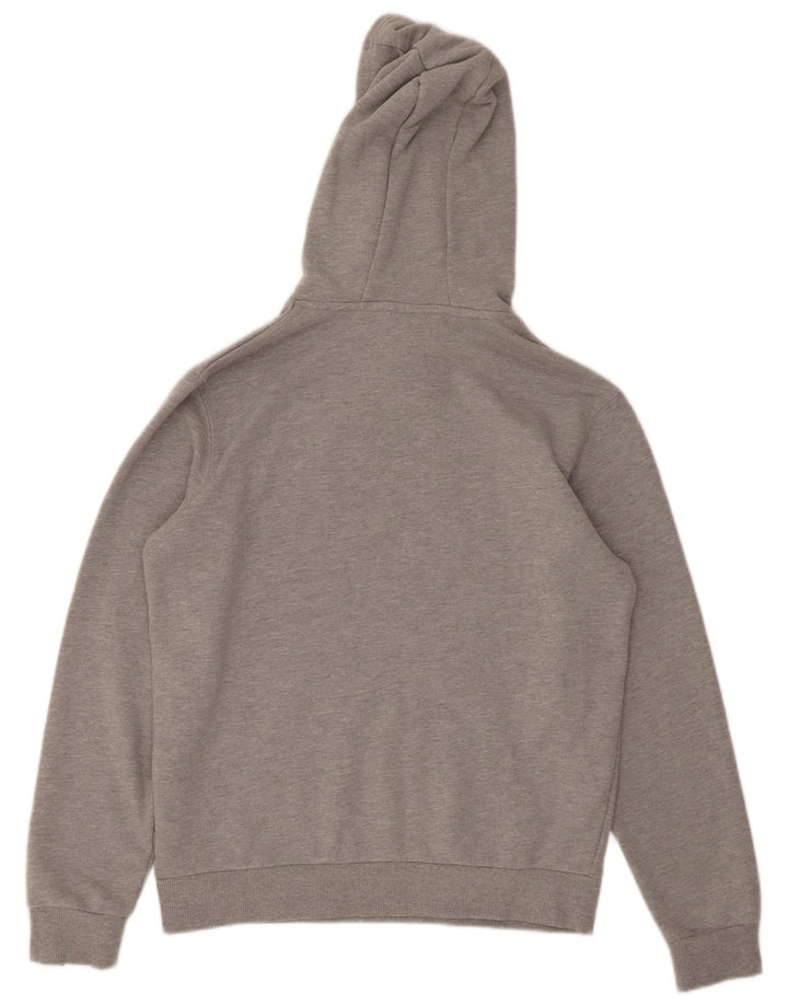 ELLESSE Pull à capuche surdimensionné pour femme UK 10 Petit coton gris