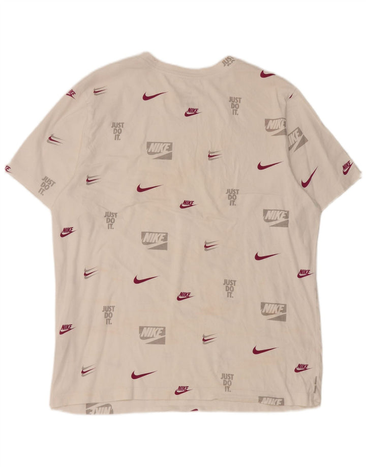 Nike T-shirt graphique pour homme en coton blanc Taille L