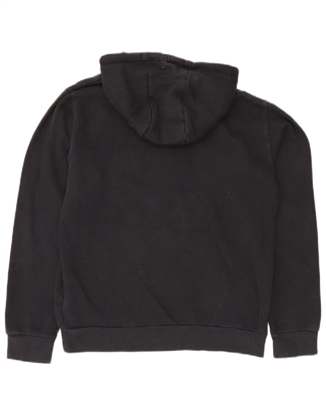ELLESSE Pull à capuche graphique surdimensionné pour femme UK 8 Small Noir Coton