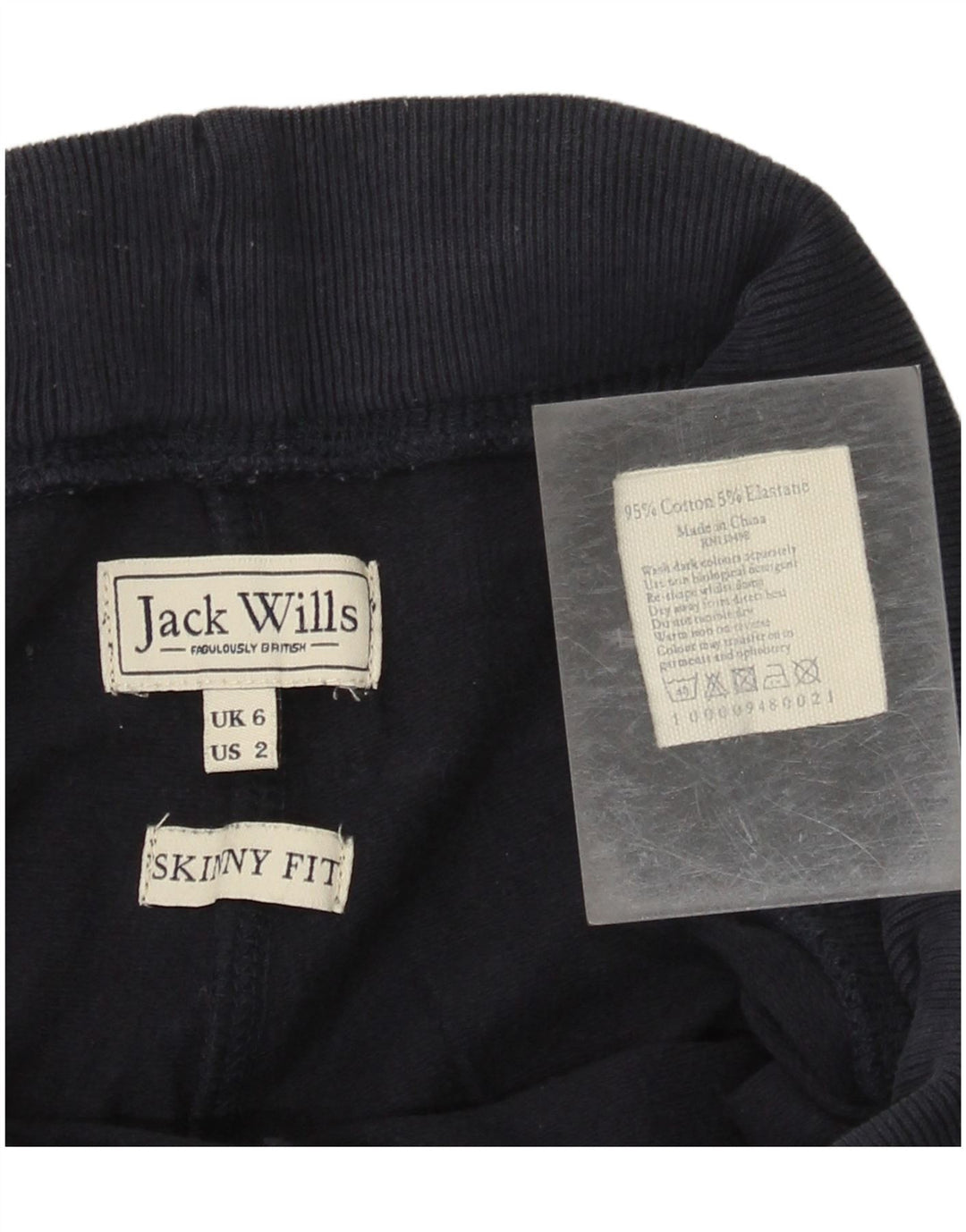JACK WILLS Pantalon de survêtement coupe skinny pour femme UK 6 XS Bleu marine