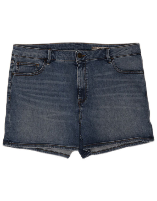 Marks & Spencer Short en jean pour femme UK 18 XL W36 Bleu Coton