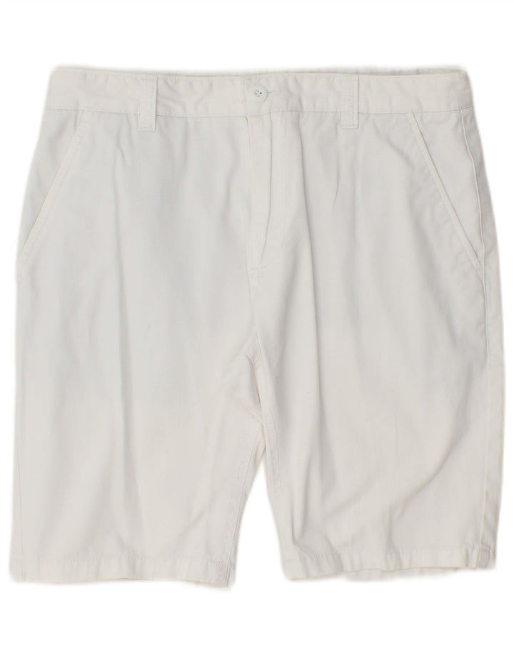 VINTAGE Short Chino Homme IT 48 Moyen W32 Coton Blanc