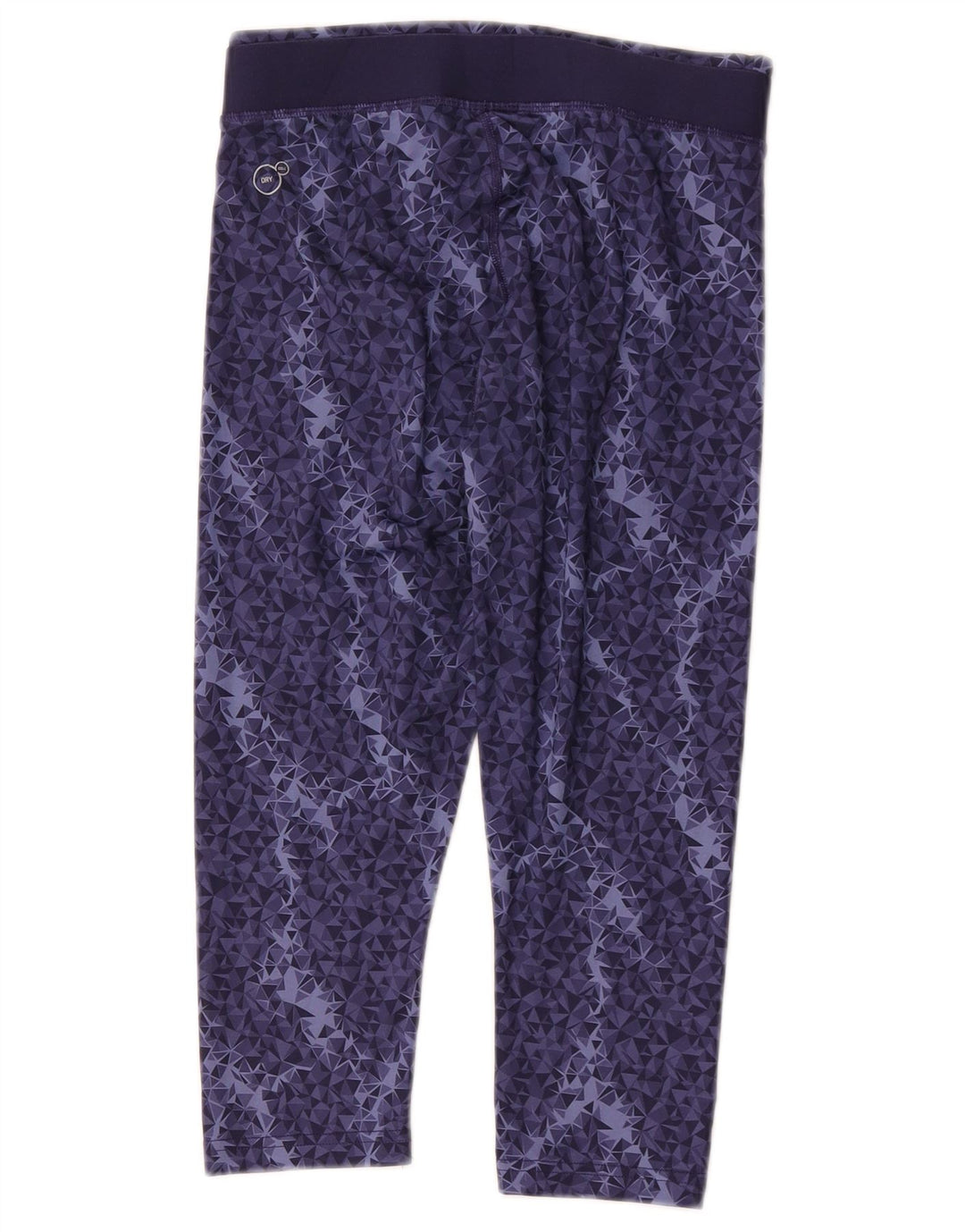 Puma Legging Capri Femme UK 10 Petit Polyester Géométrique Bleu Marine