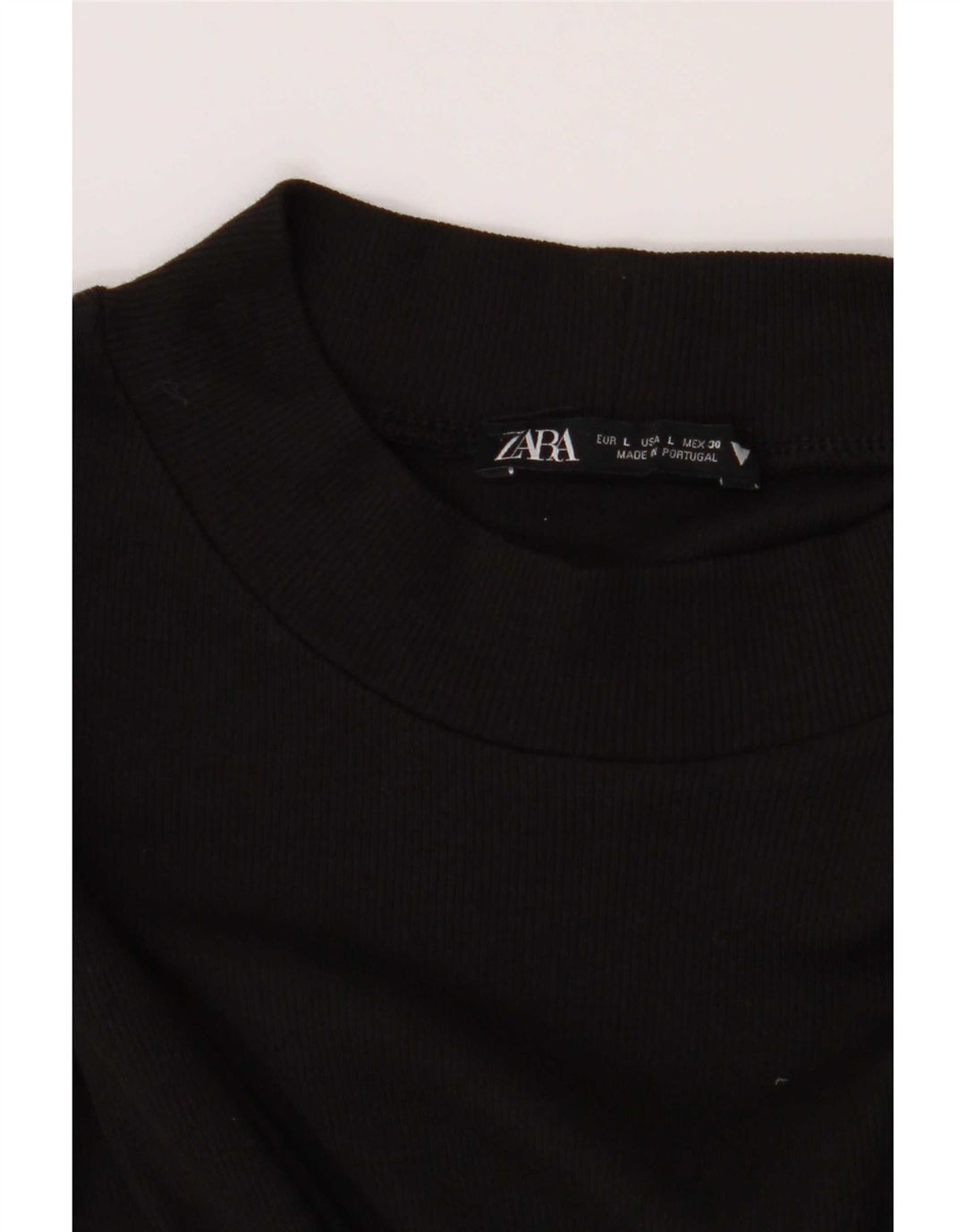 Zara Robe basique à manches longues pour femme UK 14 Large Noir