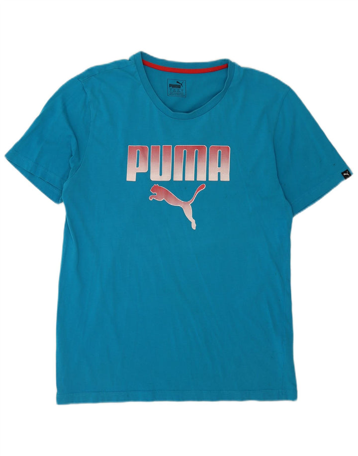 Puma T-Shirt Graphique Homme Bleu Moyen Coton