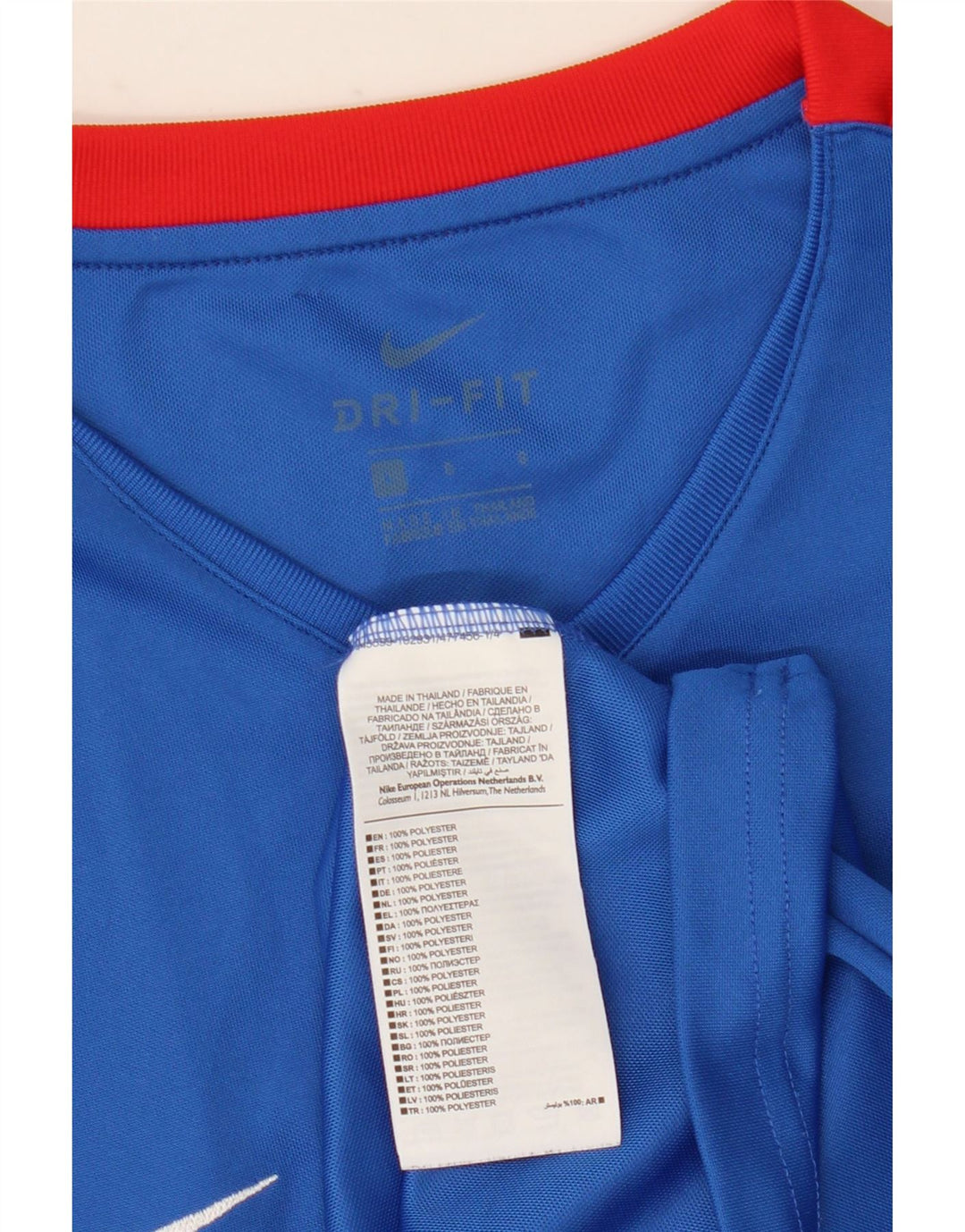 NIKE T-shirt Dri Fit pour hommes en polyester color block grand bleu