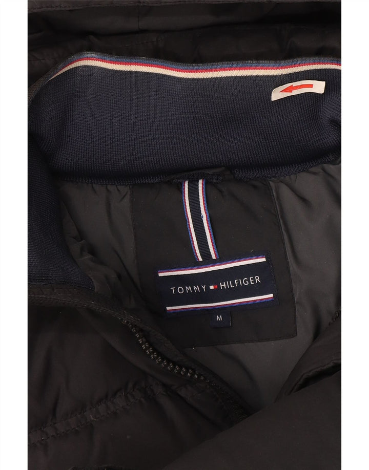 Tommy Hilfiger Veste matelassée à capuche pour homme UK 38 Gris moyen Coton