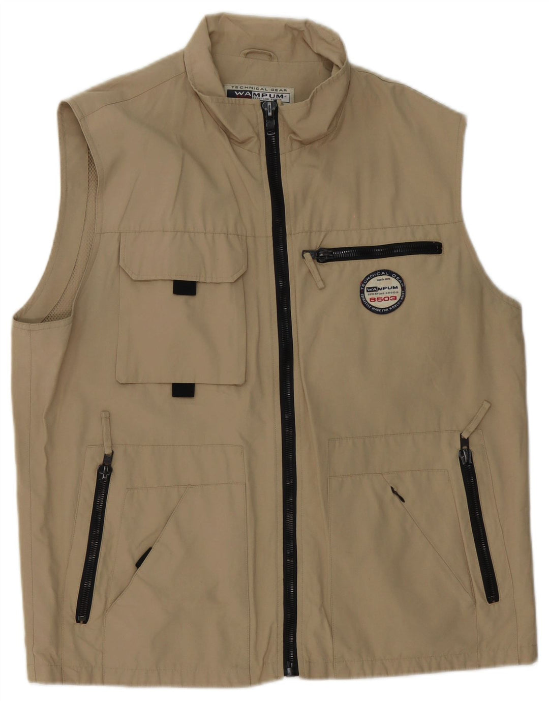 Wampum Gilet utilitaire pour homme UK 42 XL Beige Polyester