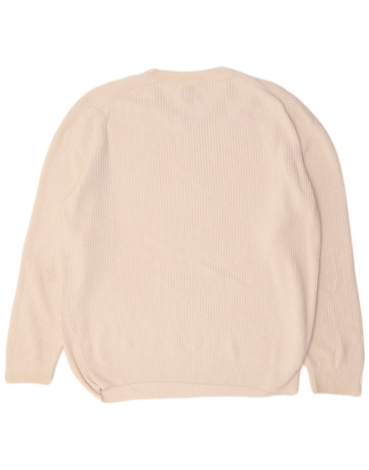 Zara Pull ras du cou pour homme, grand, blanc