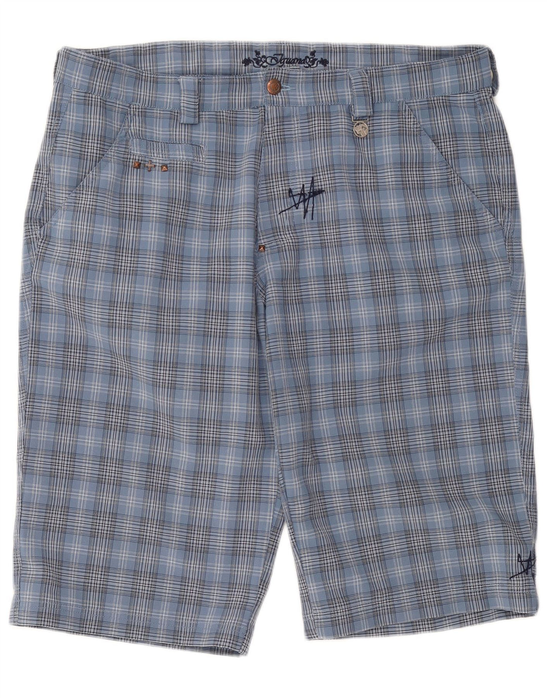 IGUANA Short Chino Homme W36 Grand Carreau Bleu Polyester
