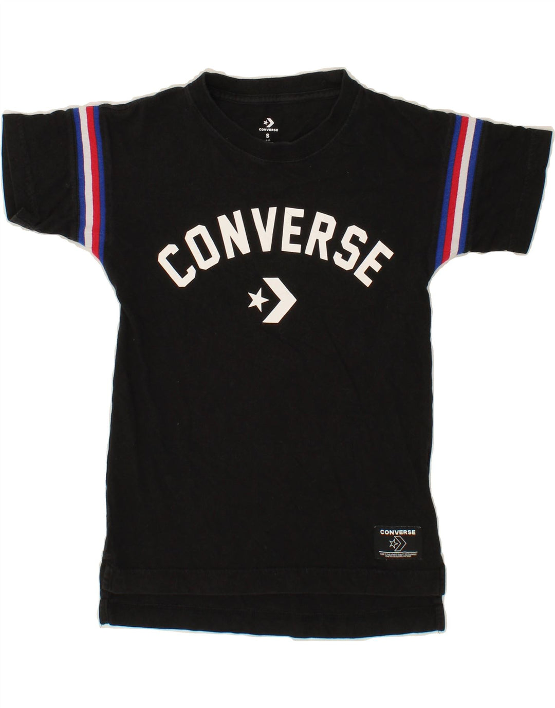 CONVERSE Boys Graphic T-Shirt Top 7-8 Years Small Black Cotton Vintage Converse and Second-Hand Converse from Messina Hembry 