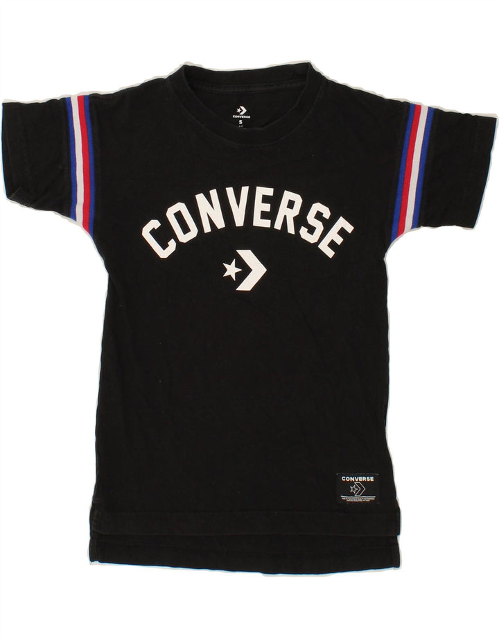CONVERSE Boys Graphic T-Shirt Top 7-8 Years Small Black Cotton Vintage Converse and Second-Hand Converse from Messina Hembry 