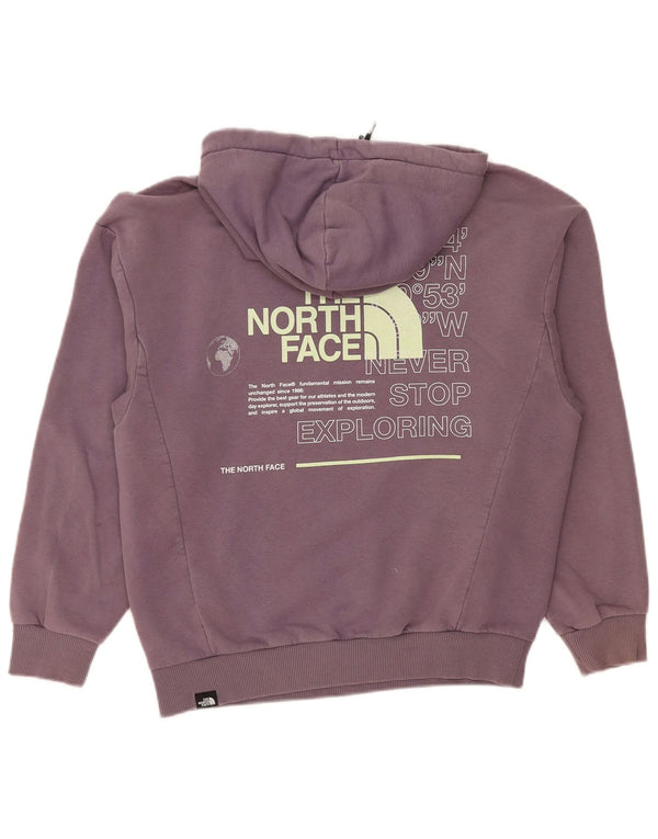 The North Face Pull à capuche graphique pour femme UK 16 Grand coton violet
