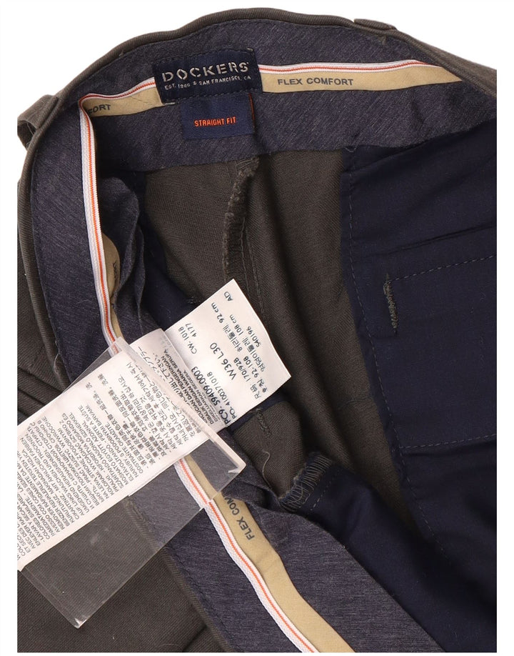 DOCKERS Pantalon Chino Droit Coupe Confort Homme W36 L30 Gris Coton