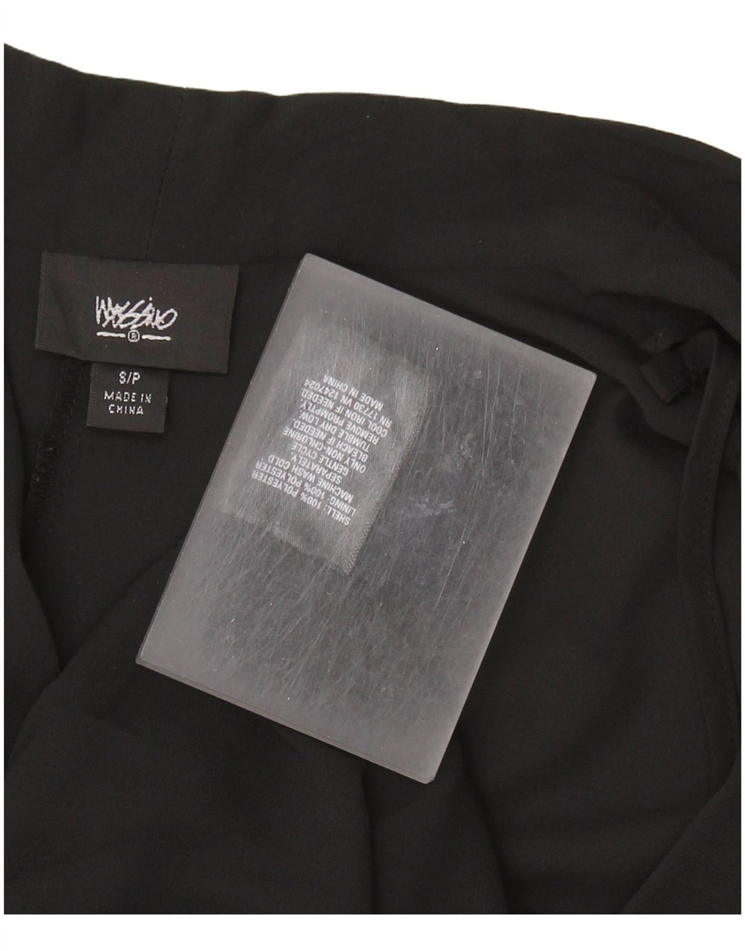 MOSSIMO Chemisier sans manches pour femme UK 10 Petit Noir Polyester
