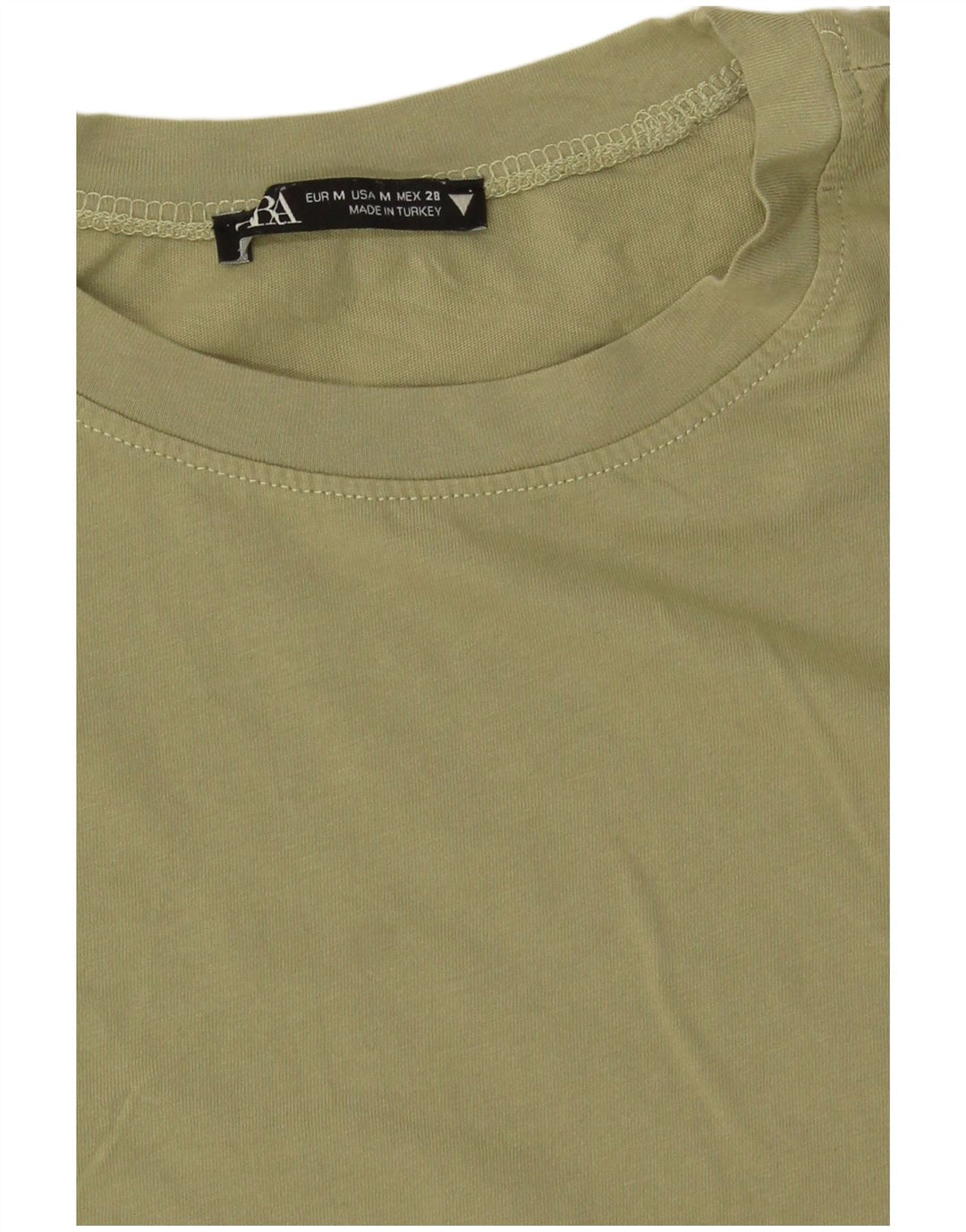 Zara Womens Crop Top UK 12 Vert Moyen