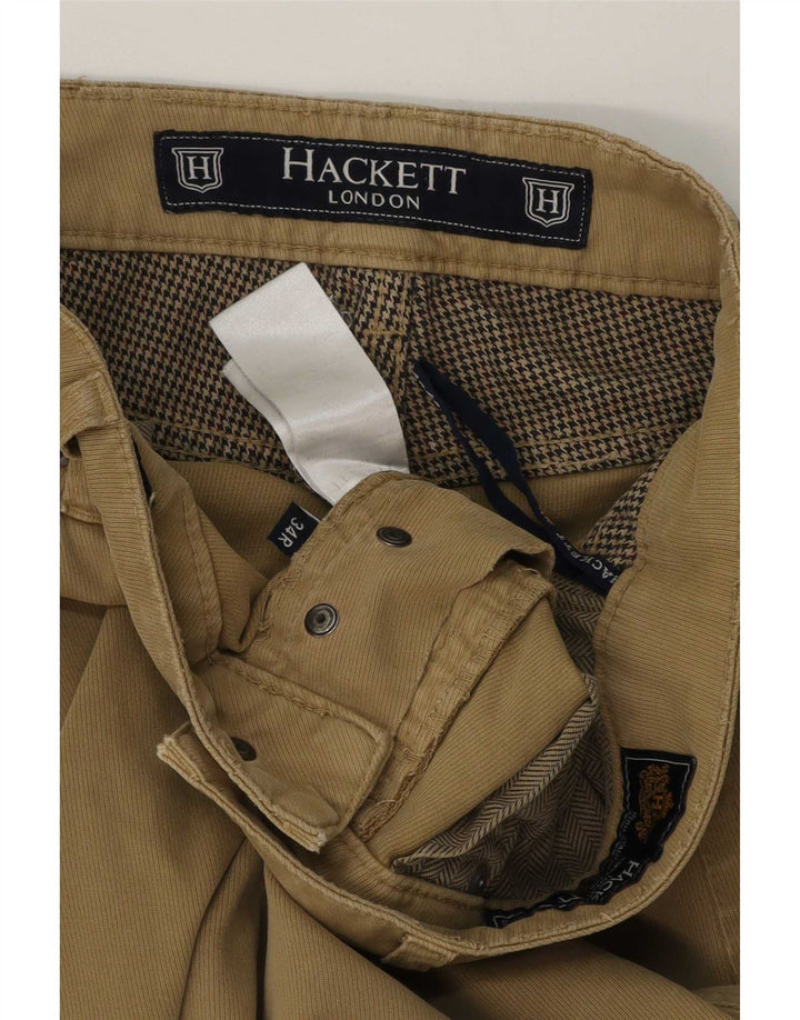 Hackett Pantalon décontracté slim pour homme W34 L32 Kaki Coton