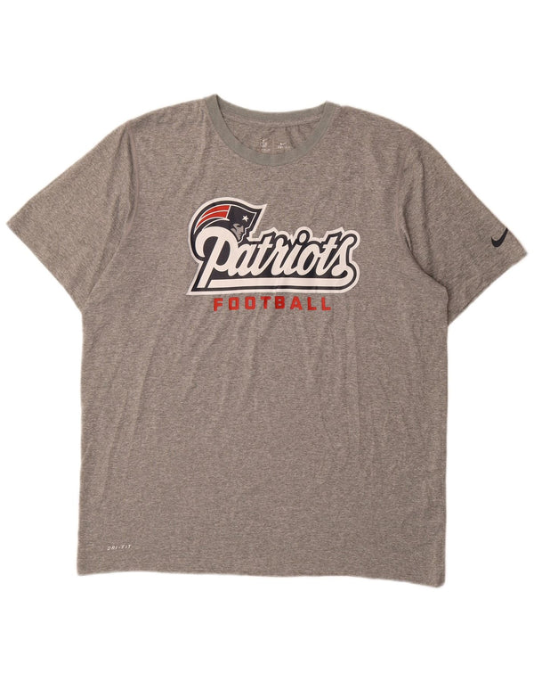 Nike New England Patriots T-shirt graphique pour homme XL Gris moucheté