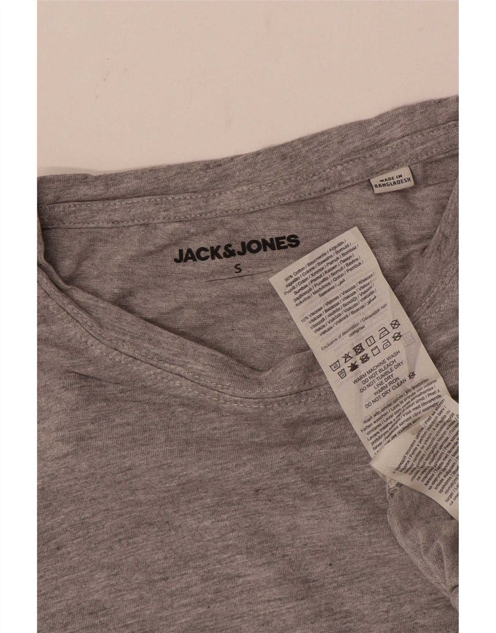 Jack & Jones Haut à manches longues pour hommes en coton moucheté petit gris