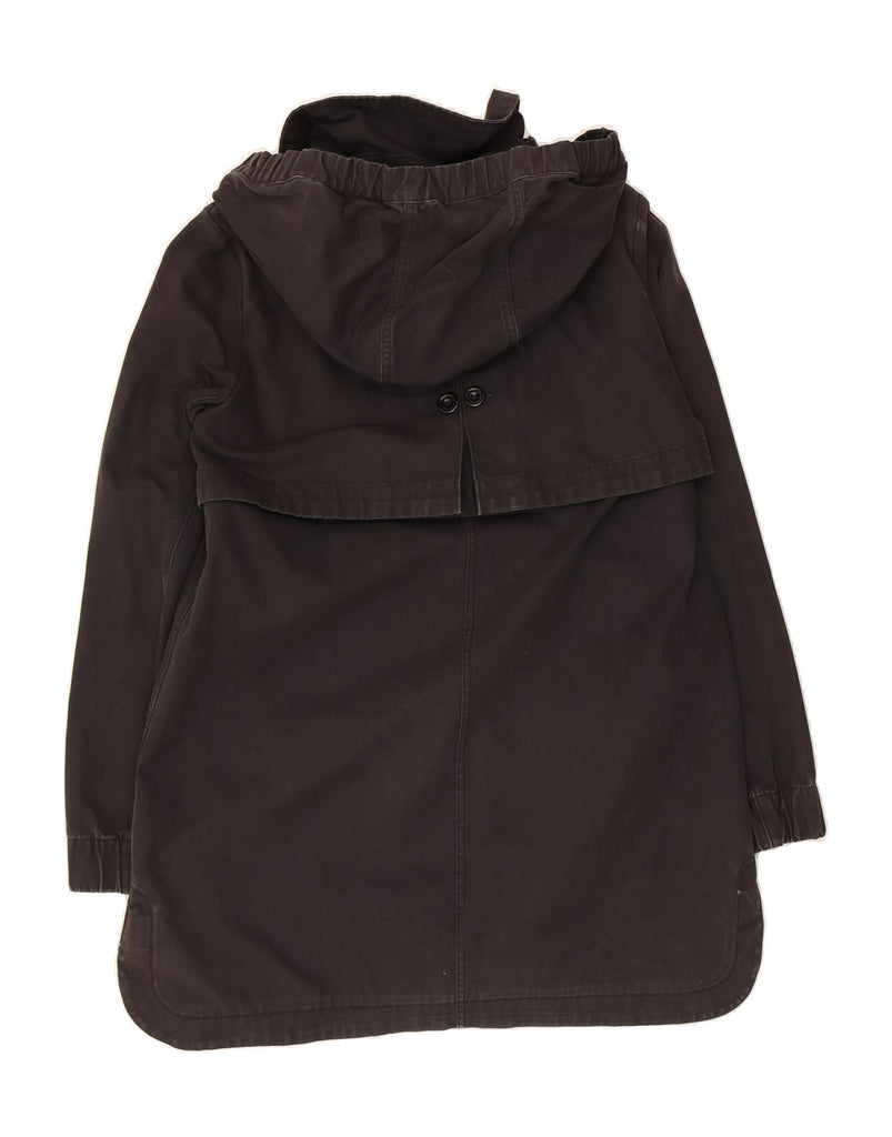 ADIDAS Womens Hooded Windbreaker Jacket EU 40 Medium Black Cotton Vintage Adidas and Second-Hand Adidas from Messina Hembry 