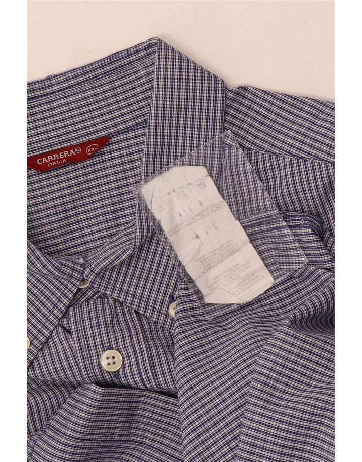 Carrera Chemise Homme 2XL Bleu Carreaux Coton
