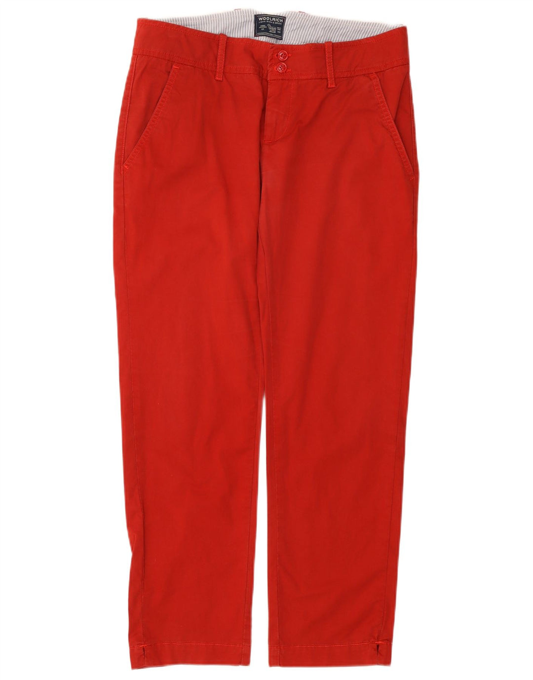 Woolrich Pantalon Chino Droit Femme W30 L27 Rouge